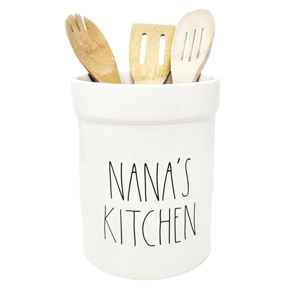 Rae Dunn Kitchen Rae Dunn Nanas Kitchen Crock Utensil Holder Htf